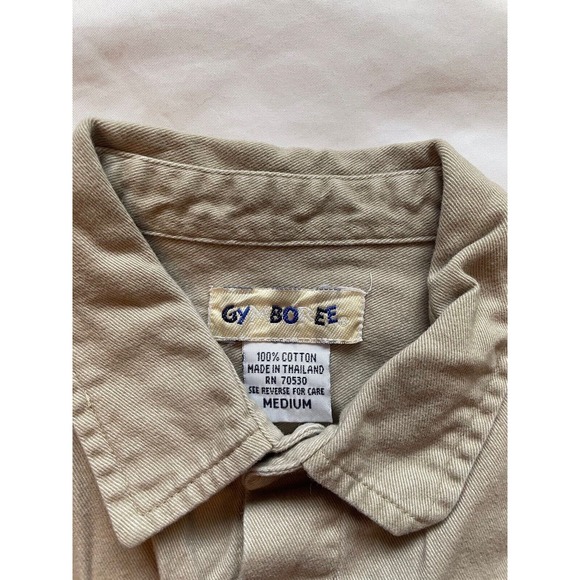Vintage Gymboree Tan Collared Button Down Pocket Shirt Toddler Size Medium 2T-3T - Picture 2 of 11